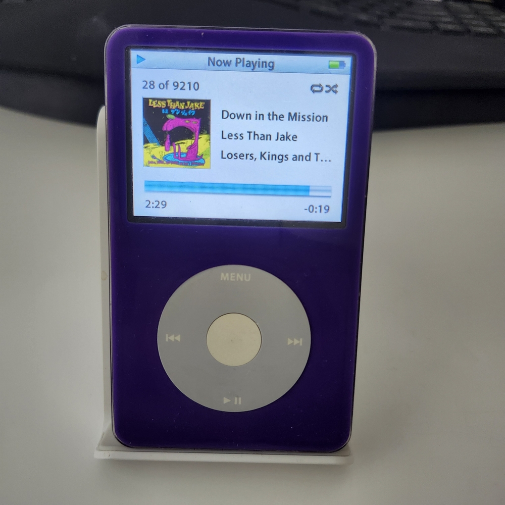 Apple iPod Classic 5th Gen 256GB iFlash Mod | Purple & White | Tested Working